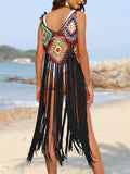 Fringe Spaghetti Strap Cover-Up - Trendsi - Flyclothing LLC