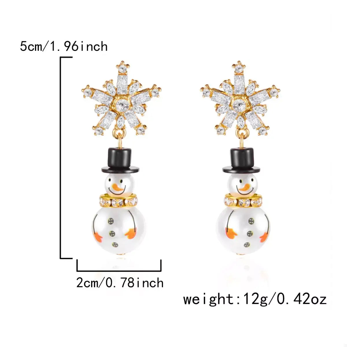 Christmas Snowman Drop Earrings - Trendsi - Flyclothing LLC