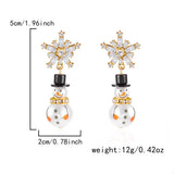 Christmas Snowman Drop Earrings - Trendsi - Flyclothing LLC