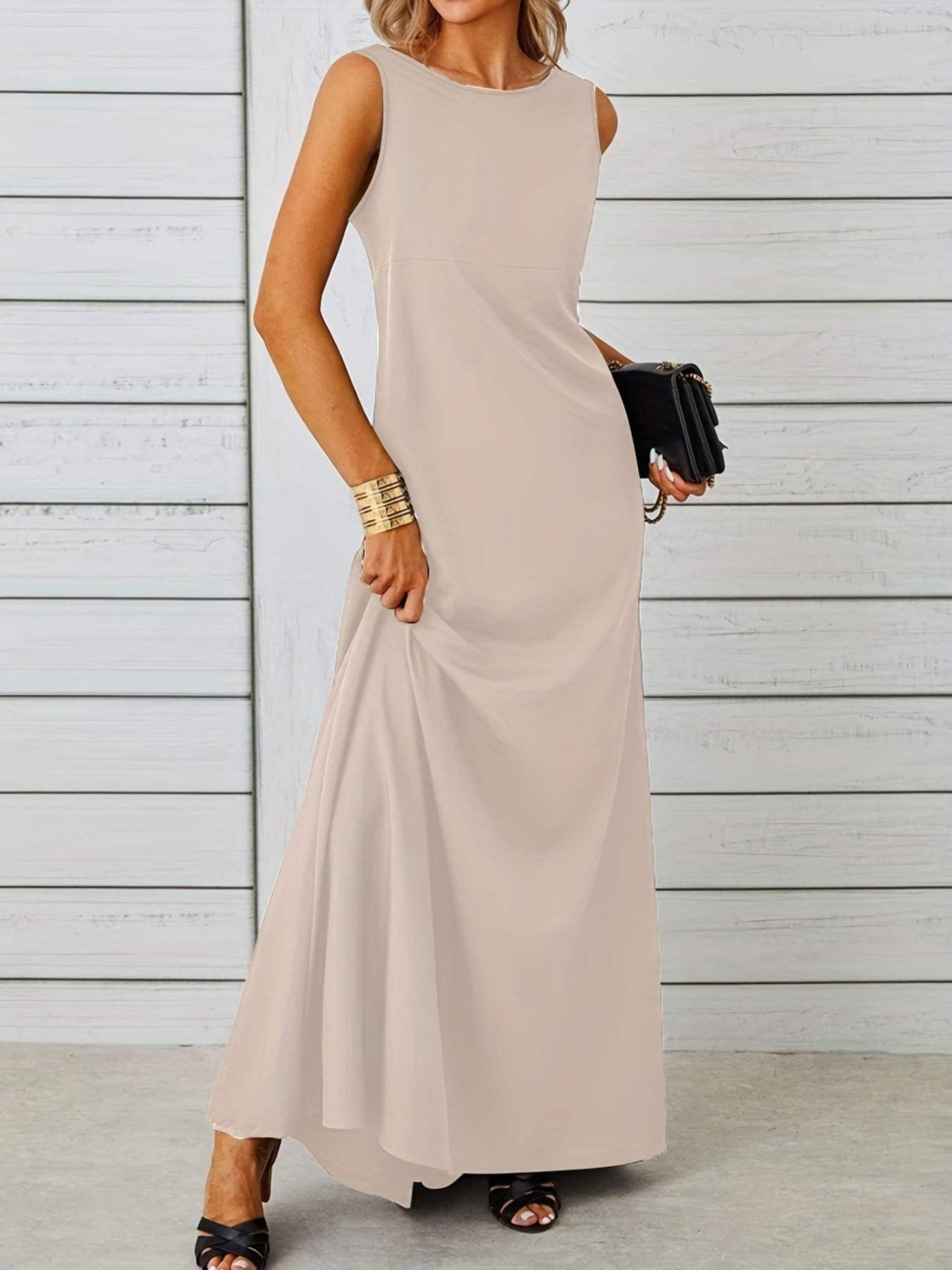 Sleeveless Flowy Maxi Dress - Trendsi - Flyclothing LLC