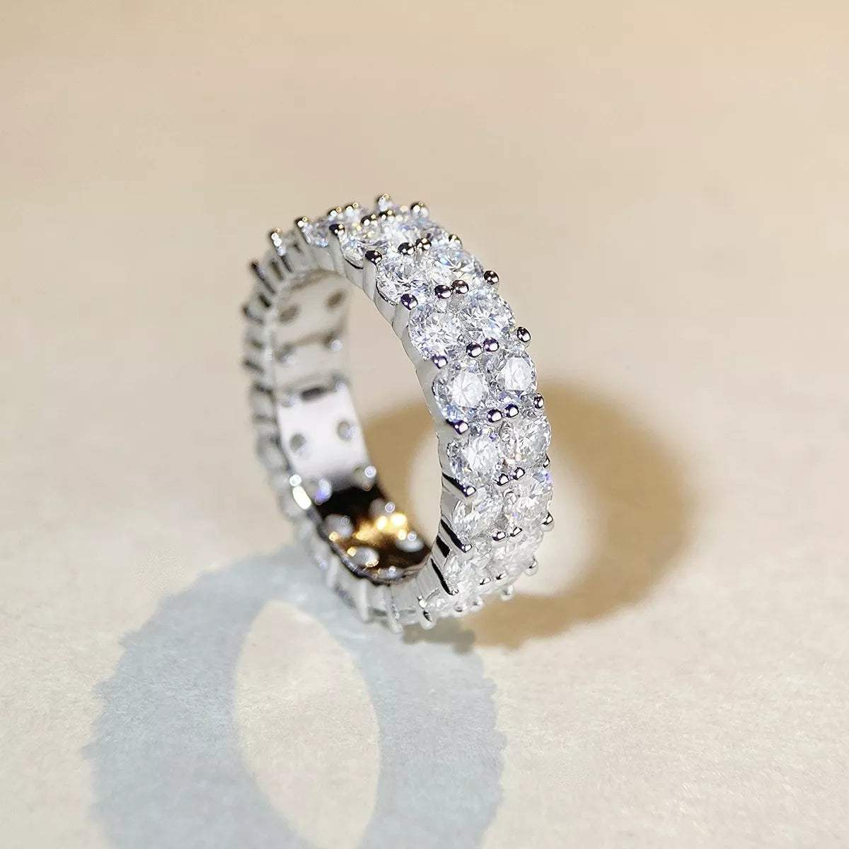 925 Sterling Silver Moissanite Ring - Trendsi - Flyclothing LLC