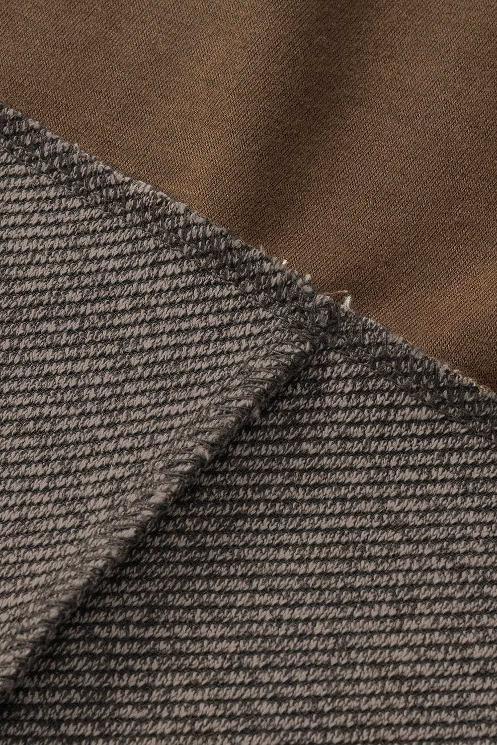 Color Block Notched Long Sleeve Blouse - Trendsi - Flyclothing LLC