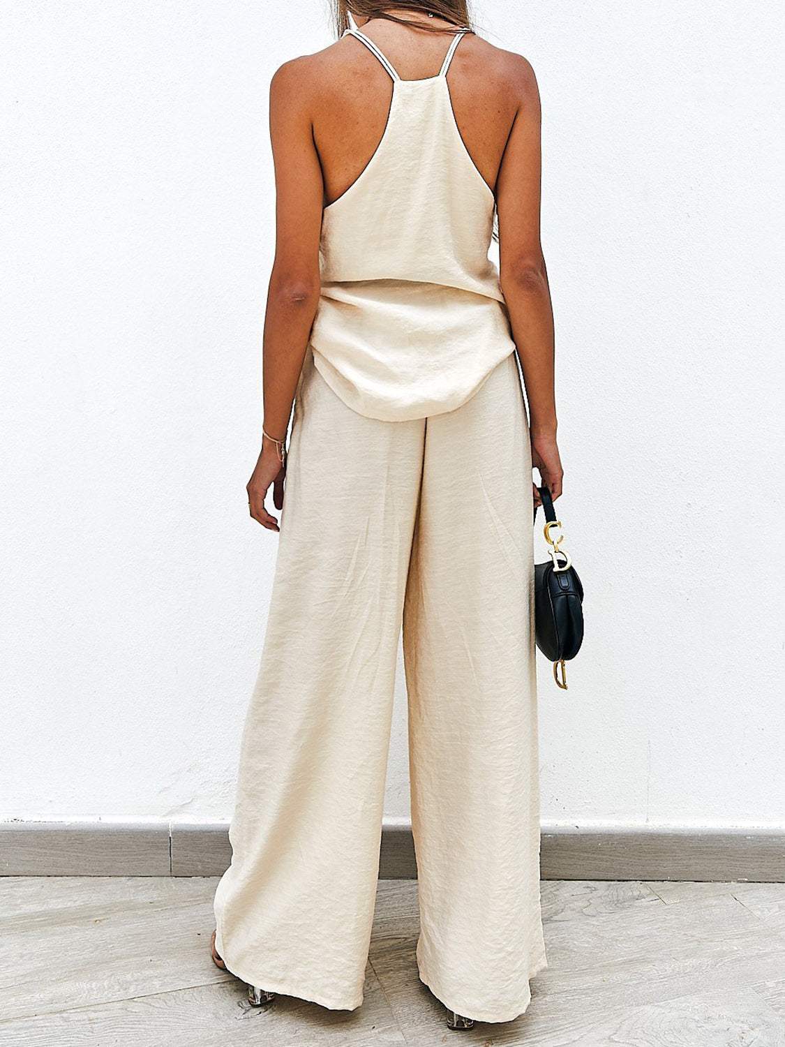 Spaghetti Strap Cami and Wide Leg Pants Set - Trendsi - Flyclothing LLC