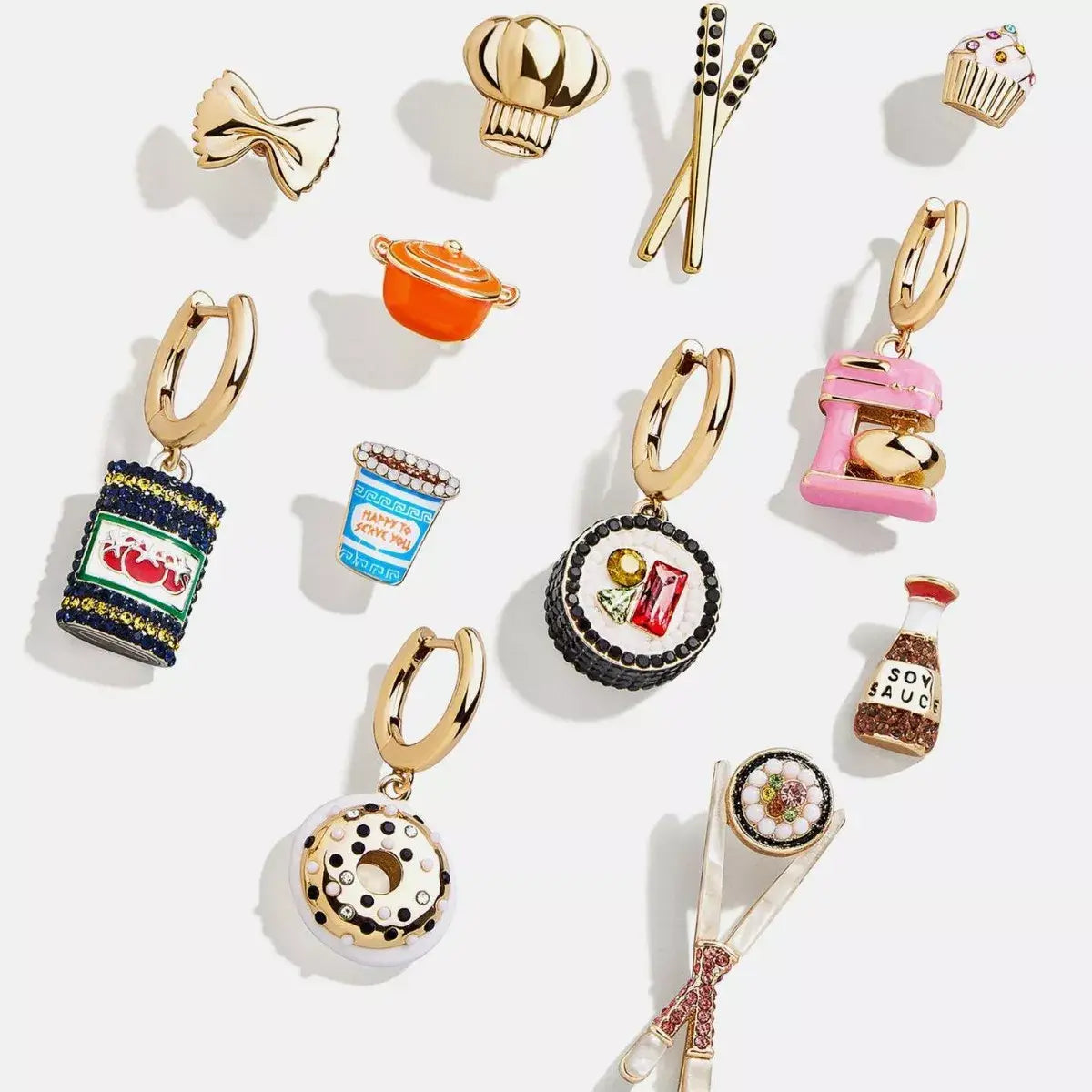 Food Theme Copper Asymmetry Earring - Trendsi - Flyclothing LLC