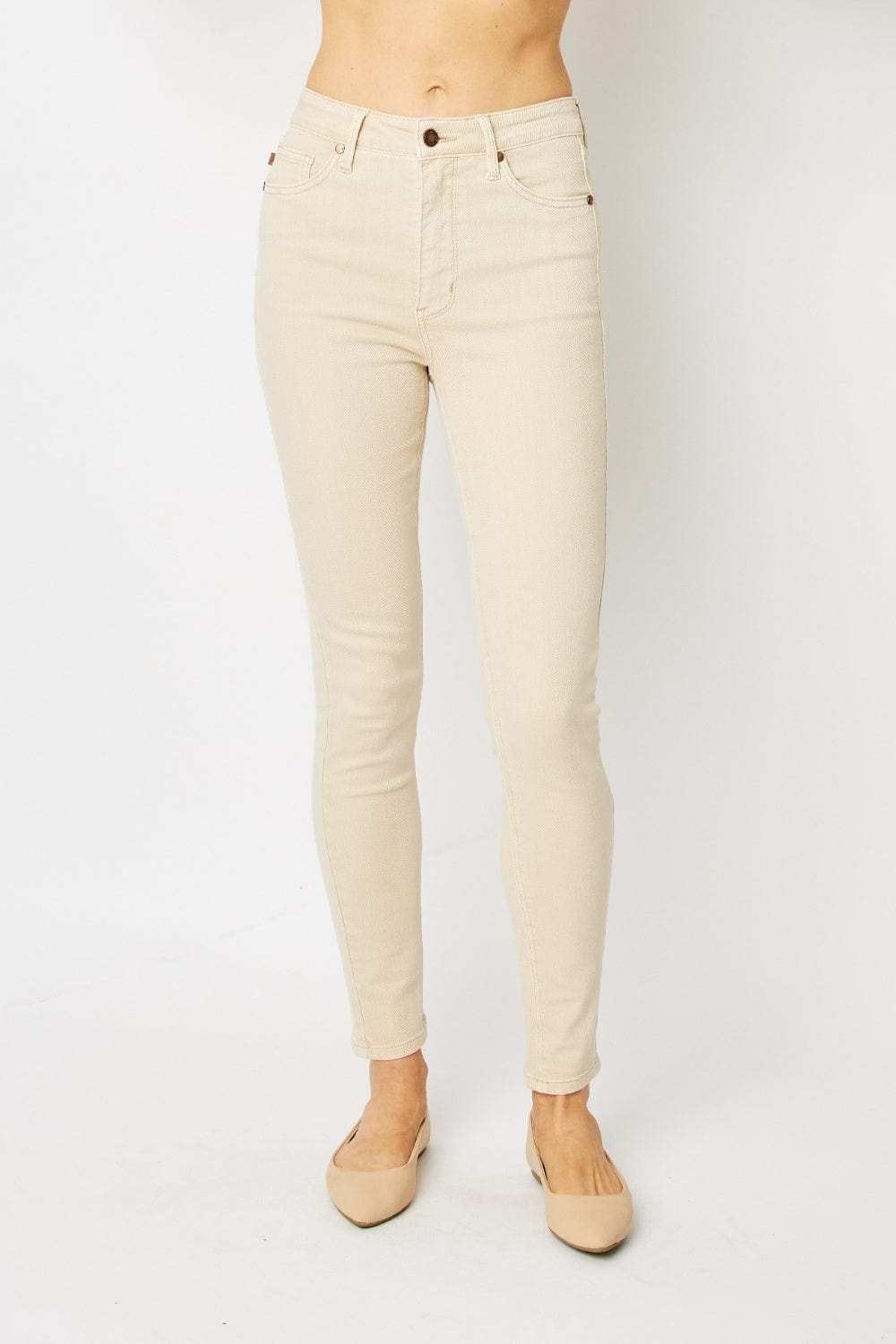 Judy Blue Full Size Garment Dyed Tummy Control Skinny Jeans - Trendsi - Flyclothing LLC