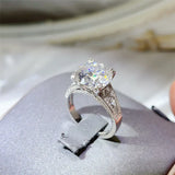 5 Carat Moissanite 925 Sterling Silver Ring - Trendsi - Flyclothing LLC