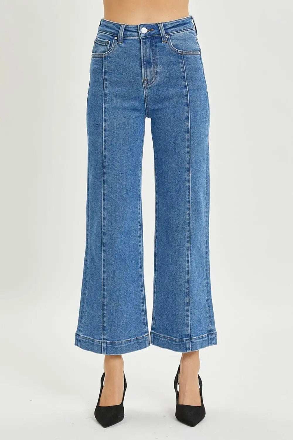 RISEN Full Size High Rise Wide Leg Jeans - Trendsi - Flyclothing LLC