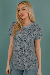 Animal Print Round Neck Short Sleeve T-Shirt - Trendsi - Flyclothing LLC