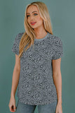 Animal Print Round Neck Short Sleeve T-Shirt - Trendsi - Flyclothing LLC