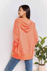 Double Take Quarter-Snap Dropped Shoulder Hoodie - Trendsi - Flyclothing LLC