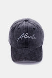 Zenana Washed ATLANTA Embroidered Baseball Cap - Trendsi - Flyclothing LLC