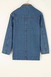 Pocketed Long Sleeve Denim Jacket - Trendsi - Flyclothing LLC