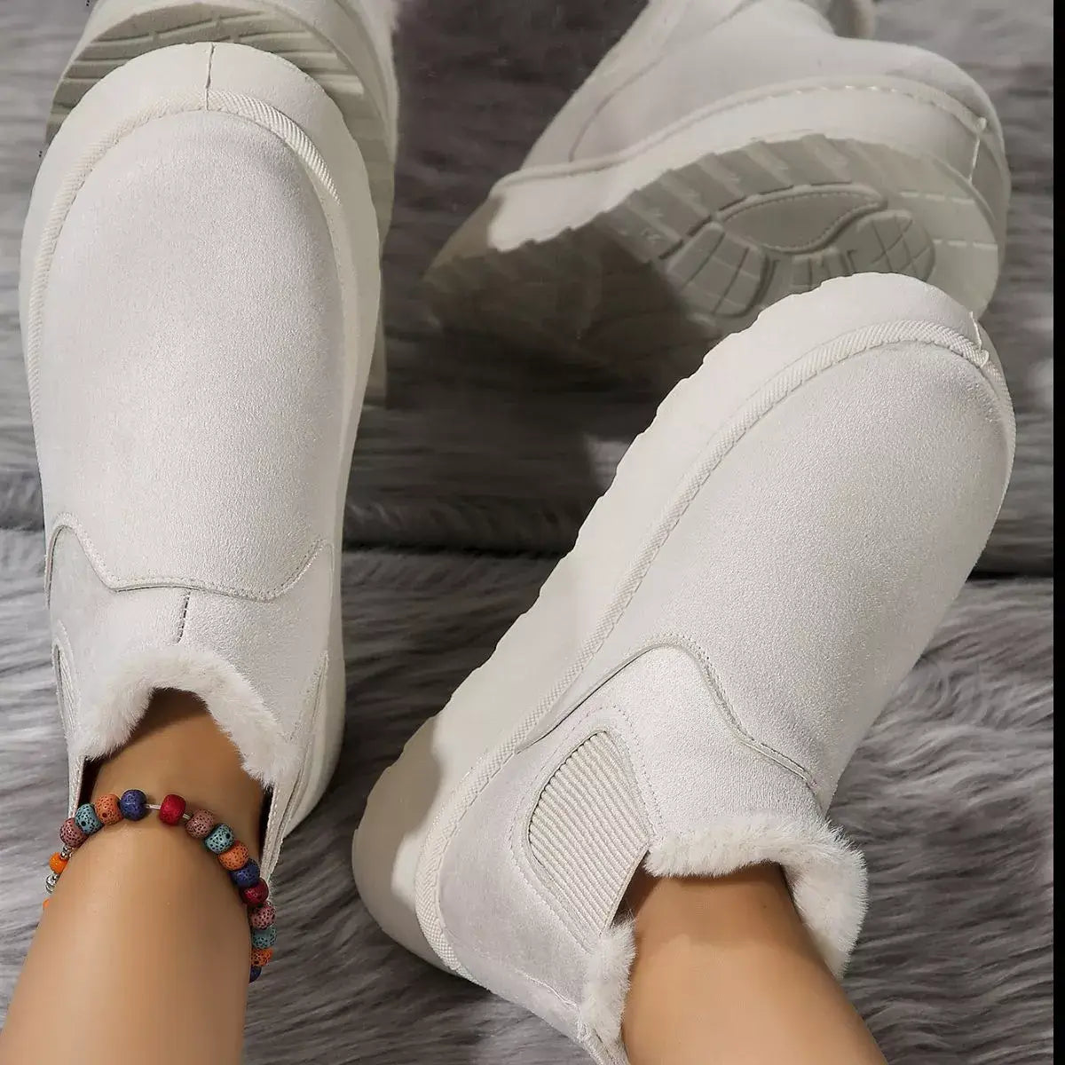 Round Toe Platform Ankle Boots - Trendsi - Flyclothing LLC