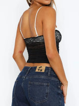 Lace Sweetheart Neck Cami - Trendsi - Flyclothing LLC