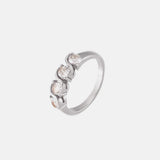 Stainless Steel Inlaid Zircon Ring - Trendsi - Flyclothing LLC