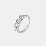 Stainless Steel Inlaid Zircon Ring - Trendsi