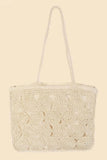 Fame Square Braided Pattern Tote Bag - Trendsi