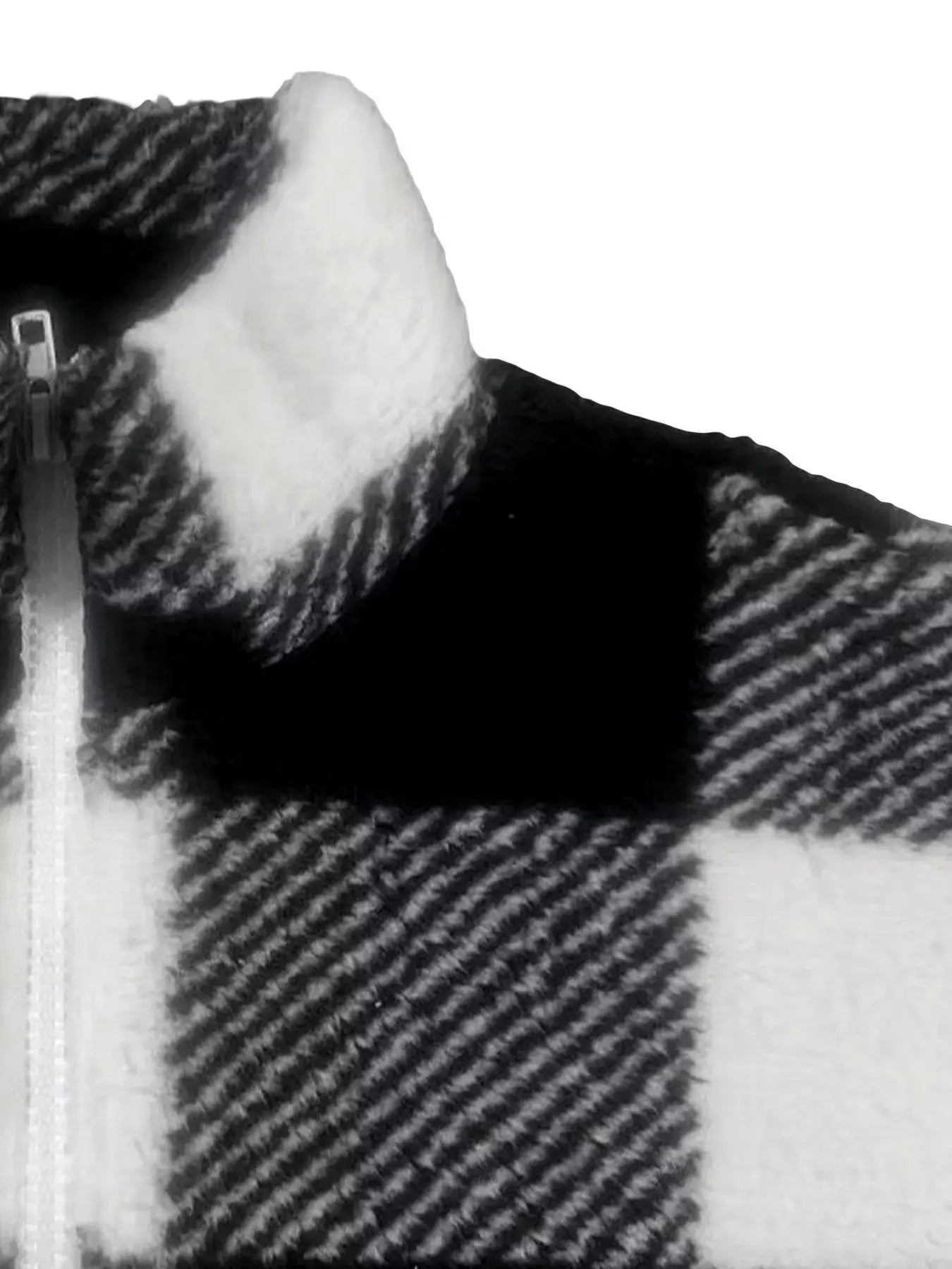 Full Size Plaid Sherpa Long Sleeve Sweatshirt Plus Size - Trendsi - Flyclothing LLC