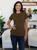 Round Neck Short Sleeve T-Shirt - Trendsi - Flyclothing LLC