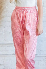 And The Why Satin Leopard Print Joggers - Trendsi - Flyclothing LLC