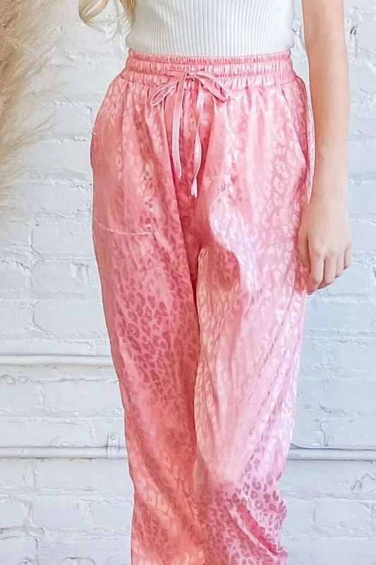 And The Why Satin Leopard Print Joggers - Trendsi - Flyclothing LLC