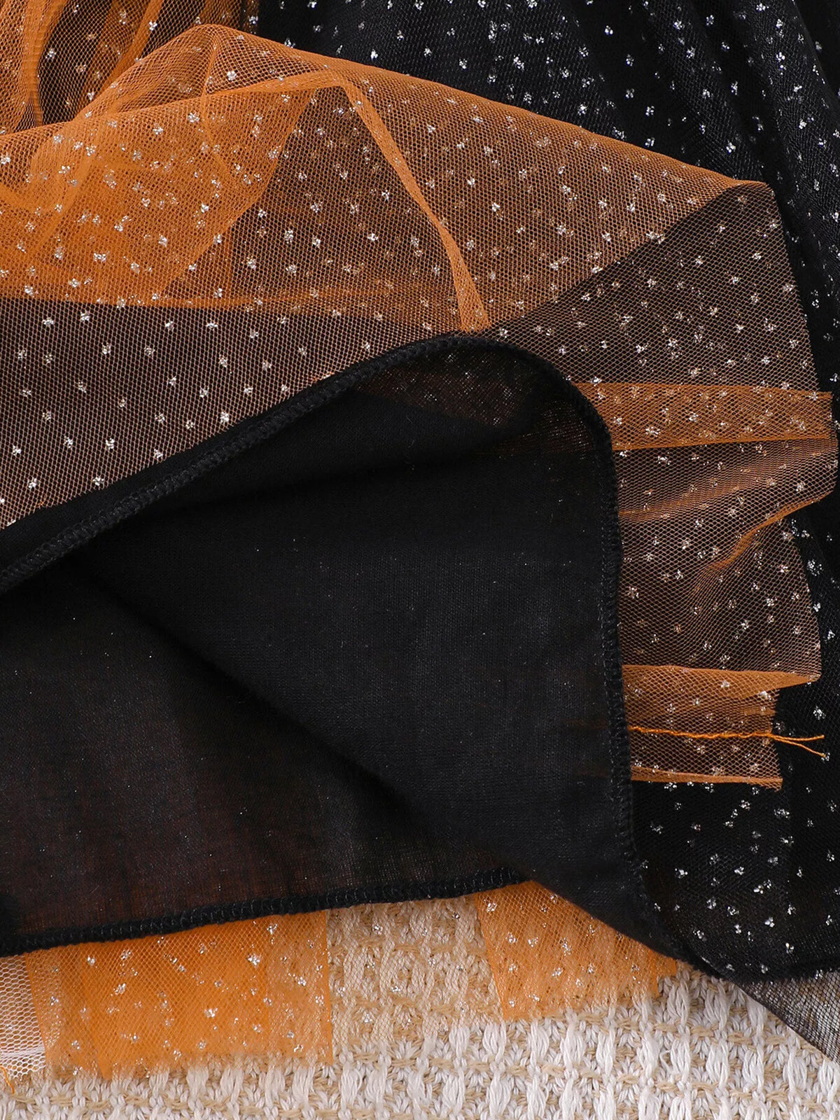 Children's Halloween Pumpkin Hooded Cape and Polka Dot Tulle Dress Set - Trendsi - Flyclothing LLC