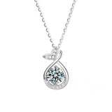 1 Carat Moissanite Pendant Necklace - Trendsi - Flyclothing LLC