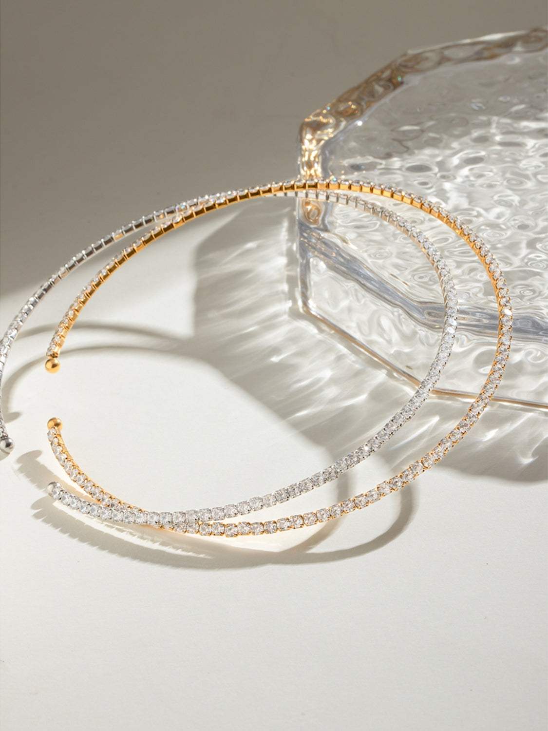 Stainless Steel Inlaid Zircon Necklace - Trendsi - Flyclothing LLC