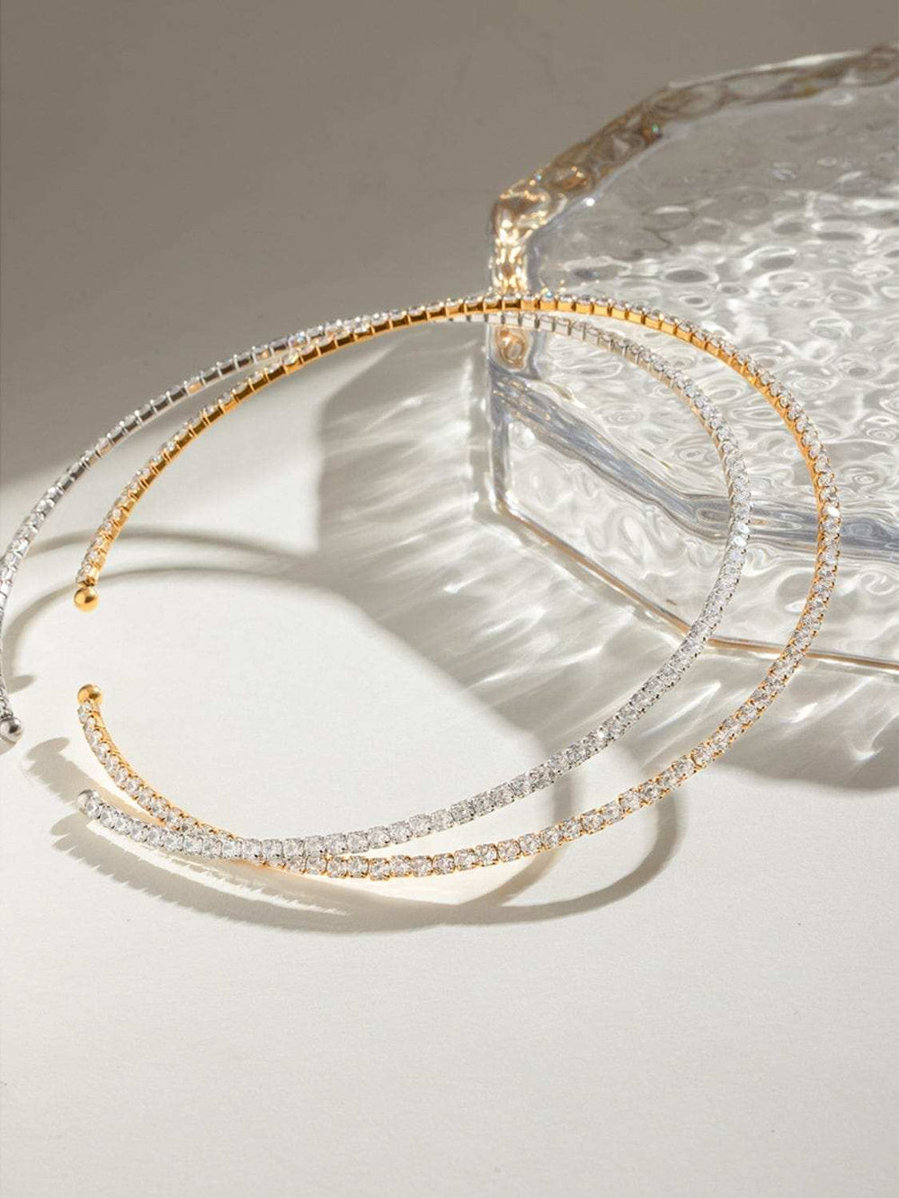 Stainless Steel Inlaid Zircon Necklace - Trendsi - Flyclothing LLC