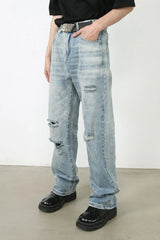 Men's Distressed Jeans with Pockets - Trendsi - Flyclothing LLC