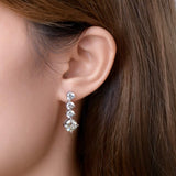 4 Carat Moissanite 925 Sterling Silver Earrings - Trendsi - Flyclothing LLC