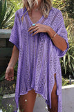 Cutout V-Neck Cover-Up with Tassel - Trendsi
