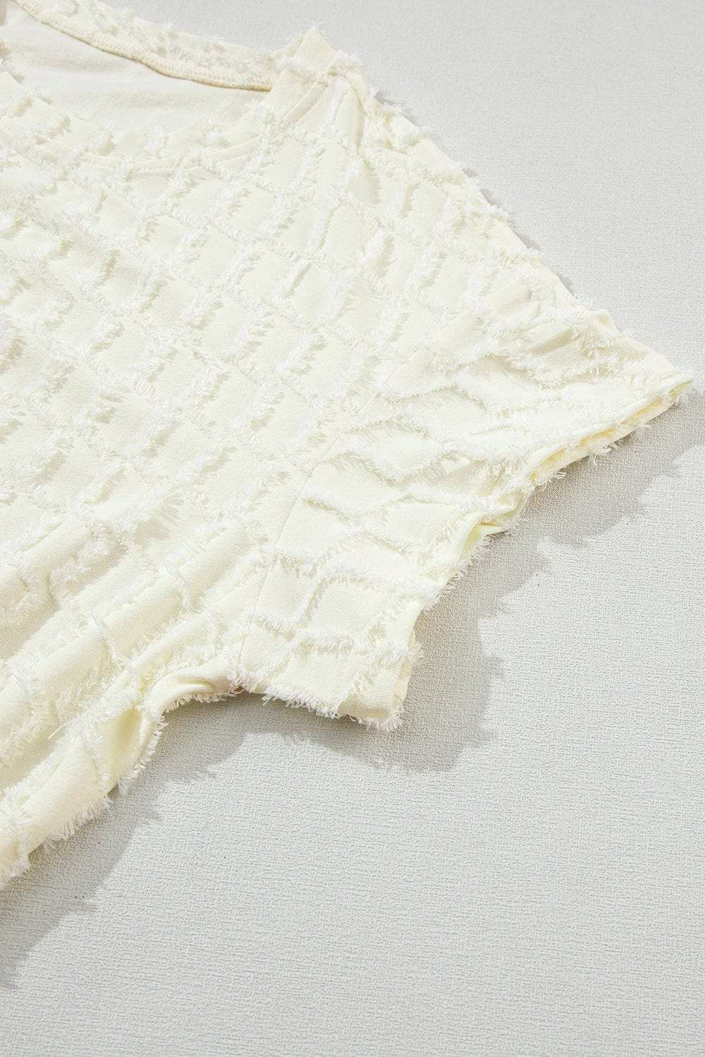 Textured Round Neck Top and Pants Set - Trendsi - Flyclothing LLC