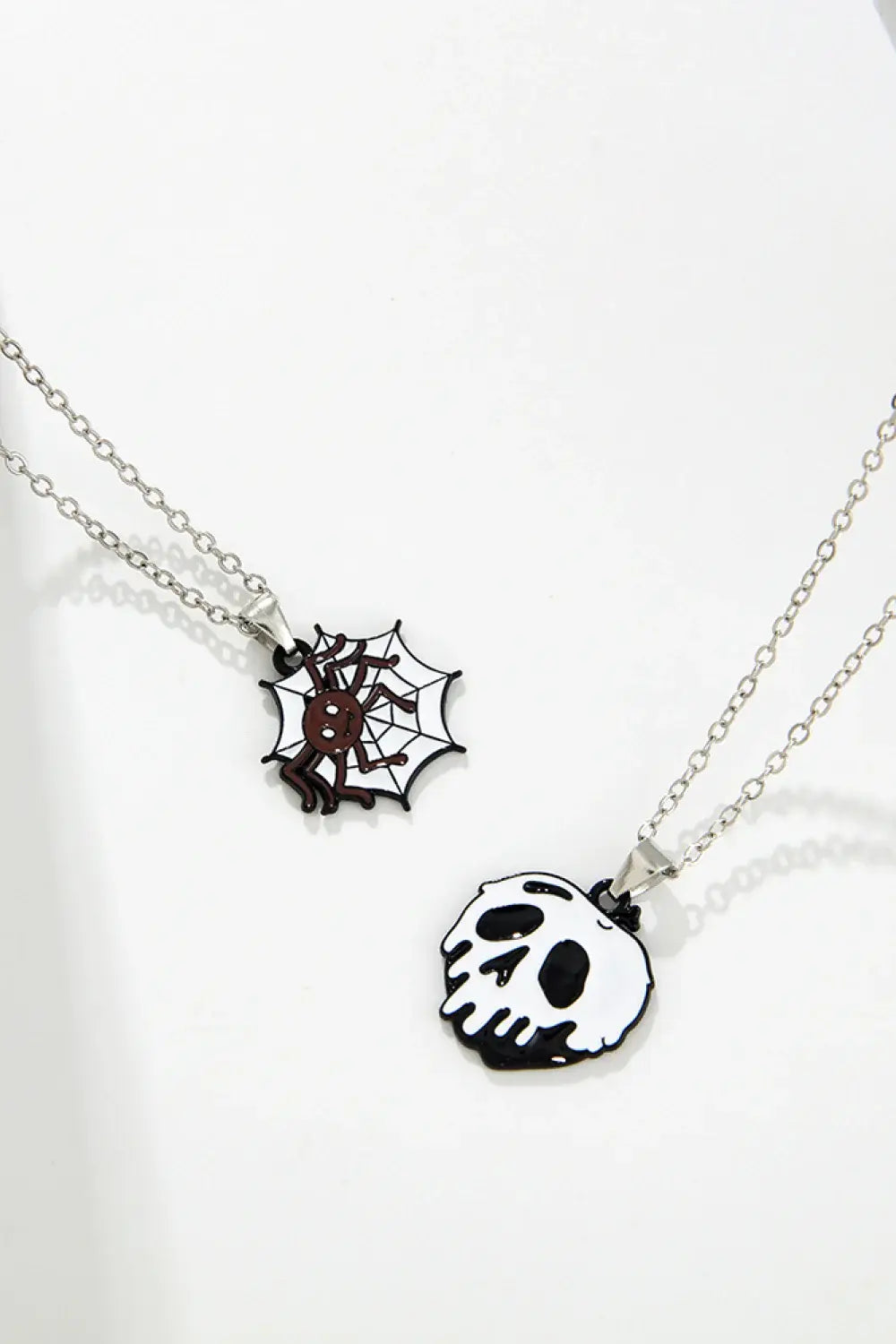 Two-Piece Halloween Theme Necklace Set - Trendsi - Flyclothing LLC