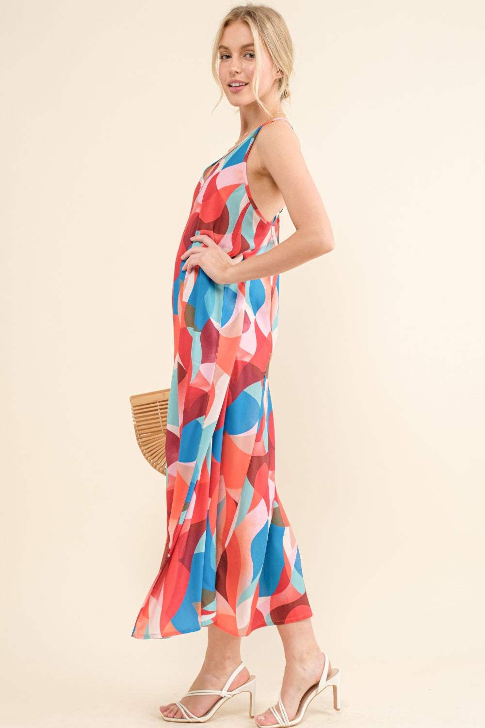 And the Why Printed Crisscross Back Cami Dress - Trendsi - Flyclothing LLC