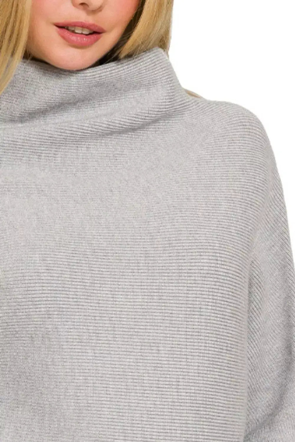 Zenana Viscose Dolman Sleeve Mock Neck Sweater - Trendsi - Flyclothing LLC