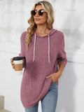 Drawstring Long Sleeve Hoodie - Trendsi