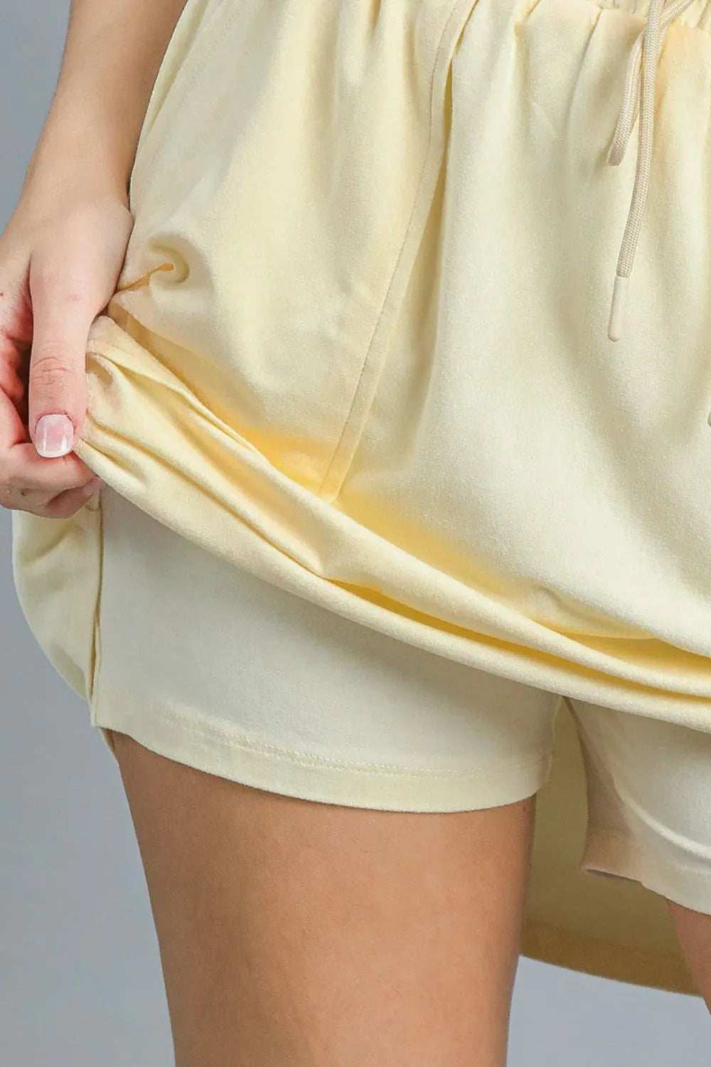 Umgee Zip Front Drawstring Waist Sleeveless Dress - Trendsi - Flyclothing LLC