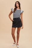 Annie Wear Cargo Denim Mini Skirt - Trendsi