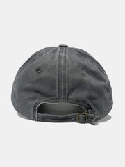 Embroidered Heart Washed Cotton Baseball Cap - Trendsi