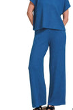 Zenana Rolled Sleeve Top and Pants Sweater Set - Trendsi