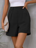Pocketed Mid-Rise Waist Shorts - Trendsi