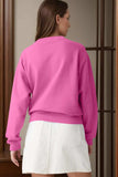 Round Neck Long Sleeve Sweatshirt - Trendsi - Flyclothing LLC