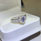 3 Carat Moissanite 925 Sterling Silver Ring - Trendsi