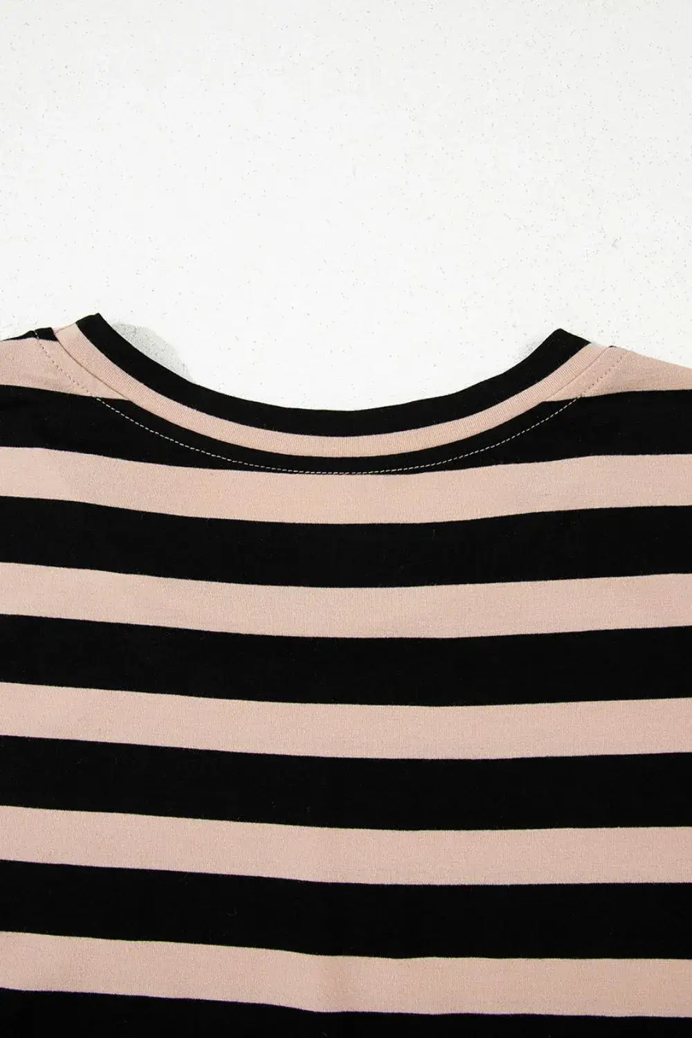 Stripe Casual Round Neck Tee Dress with Pockets - Trendsi - Flyclothing LLC