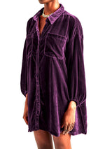 Collared Neck Button Down Long Sleeve Shirt - Trendsi - Flyclothing LLC