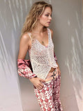 Crochet V-Neck Tank - Trendsi