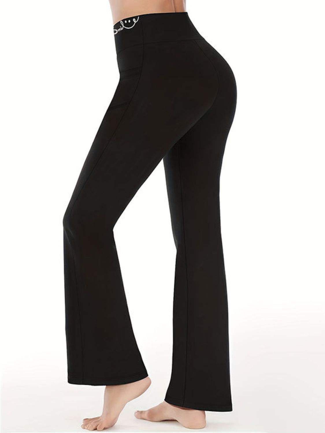 Bootcut High Rise Pants with Pockets - Trendsi - Flyclothing LLC