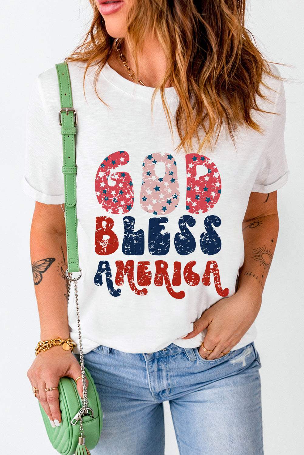 Letter Graphic Round Neck Short Sleeve T-Shirt - Trendsi - Flyclothing LLC