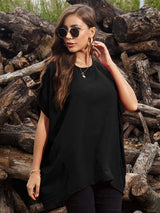 Perfee Round Neck Short Sleeve T-Shirt - Trendsi - Flyclothing LLC